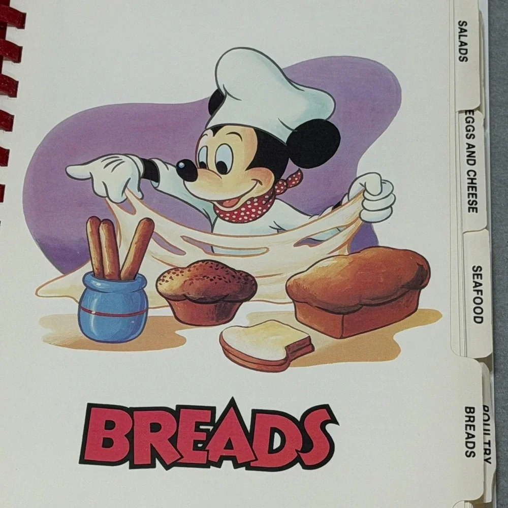 Vintage 1987 Cooking with Mickey Around Our World Walt Disney Chef Cookbook